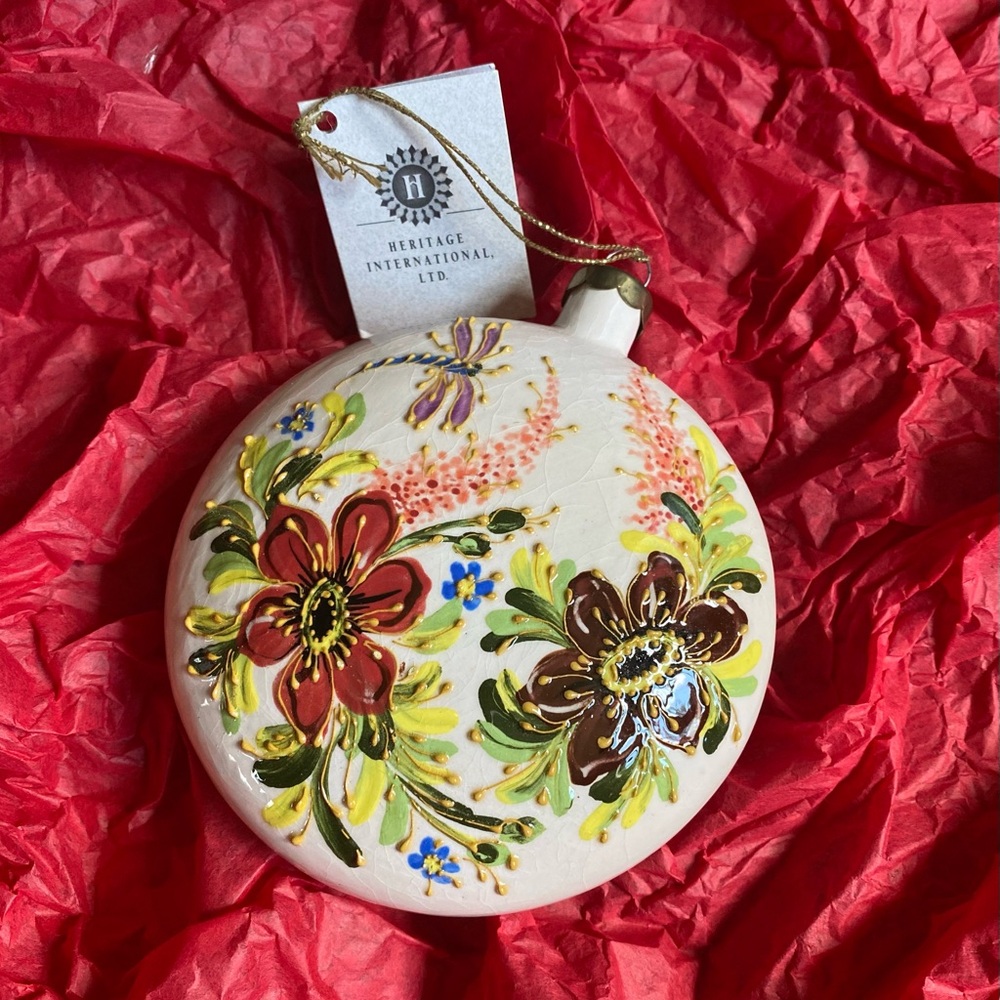 Heritage International Hand painted Ceramic Ornament Artist from Uzbekistan